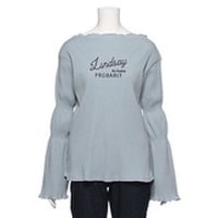 【30%OFF】ロゴ刺しゅう入りキャンディスリーブテレコTシャツ