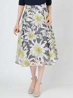 BIGフラワーオパールタックスカート/YLW