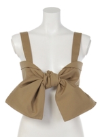 【Marie Hill】前後2WAYビッグリボンビスチェ/ベージュ