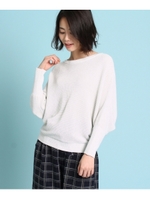 【ラメあり】横リブ袖ドルマンニット/グレー系(010)