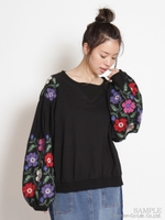 アイビーテント刺しゅうミニミニ裏毛プルオーバー/杢グレー