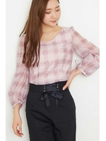 シアプレイド　ブラウス/ピンク(090)