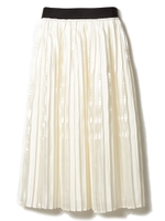 シャインプリーツスカート/ホワイト