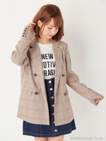 チェック Wテーラー ジャケット/グレンチェック