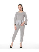 袖スリットプルセットアップ/ライトグレー(007)