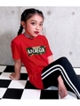 【ANAP GIRL】迷彩BOXロゴTシャツ/レッド(025)