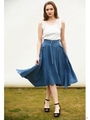 Ｄカンベルト付ハンカチーフスカート/ブル-