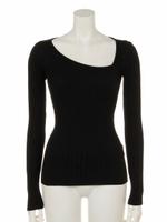 イレギュラーネックプルオーバー/グリーン