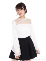 ドットチュールトップス/ホワイト