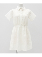 【UNDER ANAP】ナンバリング入り幾何学メッシュワンピース/ホワイト(001)