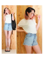 【Alluge】パームツリープリントドルマンTシャツ/オフホワイト(002)