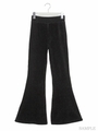 ベロアベルボトム/ブラック