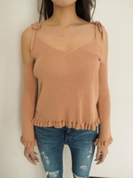 裾メローニットトップス/PNK