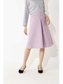 〈洗える〉ボックスタックスカート/ラベンダー(080)