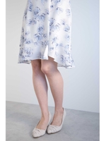 ぼかしフラワープリントラッフルスカート/ブルー(110)