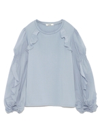 スリーブデザインカットソー/WHT