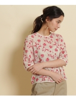 nesessaireフラワー刺しゅうブラウス/ラズベリーピンク(673)