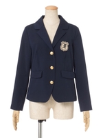 【F i.n.t】エンブレムワッペン付きジャケット/NAVY