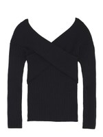 オフショルディテールニットプルオーバー/LAV