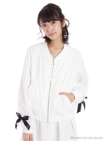 ドットチュールブルゾン/ピンク