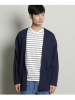 ノーカラーカーディガン/ネイビー(093)
