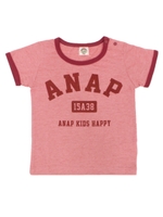 【ANAP KIDS】パイピングデザインTシャツ/レッド(025)