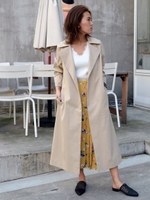 ボリュームロングトレンチコート/ベージュ