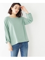 ポンチ袖ネジリプルオーバー/ライトグリーン(021)