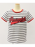 【ANAP GIRL】2パターンパイピングデザインTシャツ/レッド(025)