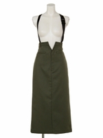 LINEN サロペットスカート/KHAKI