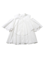 OPEN SHOULDER STRIPED TOP/ホワイト