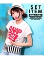 【ANAP GIRL】Tシャツ×ストライプタンクトップSET/ホワイト(001)