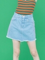denim skirt/WASH