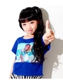 【ANAP GIRL】ガールフォトワッペンTシャツ/ブルー(019)