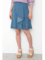 スプリング　ライトデニム　スカート/ブルー(110)