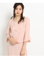 ムーンダブル袖フレアブラウス/ベビーピンク(071)