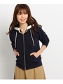 裏毛ジップアップパーカ/ネイビー(093)