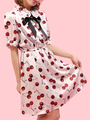 WC/チェリー柄フリルワンピース