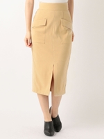 フラップタイトスカート/ベージュ