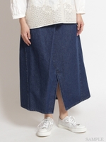 8.3oz　デニムスカート/ネイビー