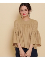 SACRA ボリュームブラウス/ライトベージュ(051)