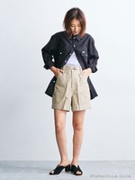 【MIHO NOJIRI × nano・universe】別注ベイカーショーツ/ベージュ