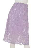 【Marie Hill】総レースタイトスカート/パープル