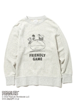 【PEANUTS】HOMMEスウェットプルオーバー/GRY
