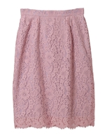【スカート】レースタイトスカート/ピンク