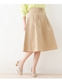 ウエストレースアップスカート/ベージュ(052)