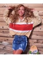 【anap mimpi】ショート丈ポロシャツ/ベージュ(005)