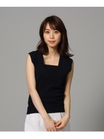 【洗える】スプリング ニットべスト/ネイビー(093)