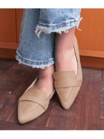 【ANAP】フェイクスエードポインテッドトゥパンプス/ベージュ(005)