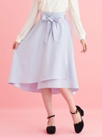 ヘムラインラップスカート/ブラック